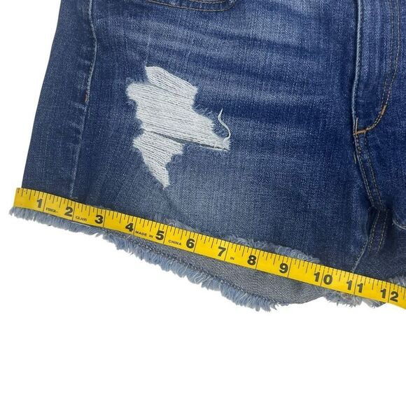 Joe's Womens Distressed Frayed Hem Cut-Off Shorts Blue Denim Phoebe Wash Size 30 - Picture 10 of 15